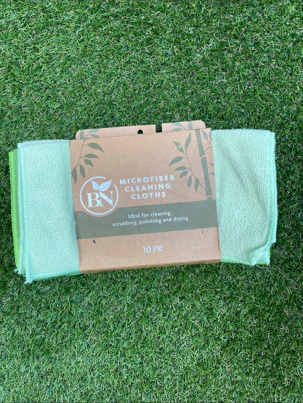 Light Green Microfiber Cleaning Cloths - 10 Pack